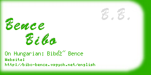 bence bibo business card
